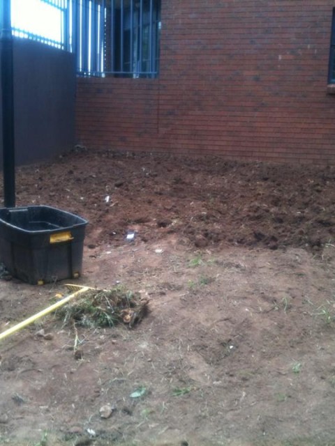 Jozi Food Farmer Installing Raised Beds